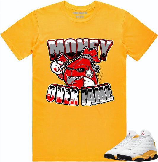 University Gold 13s Shirt - Jordan Retro 13 Sneaker Tees - Money Fame