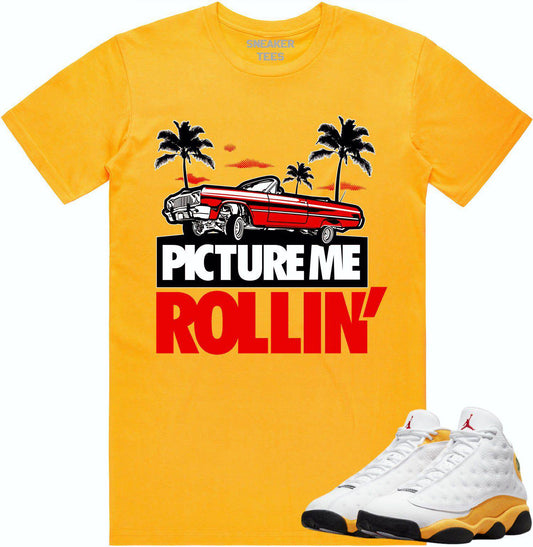 University Gold 13s Shirt - Jordan Retro 13 Sneaker Tees - Red Picture