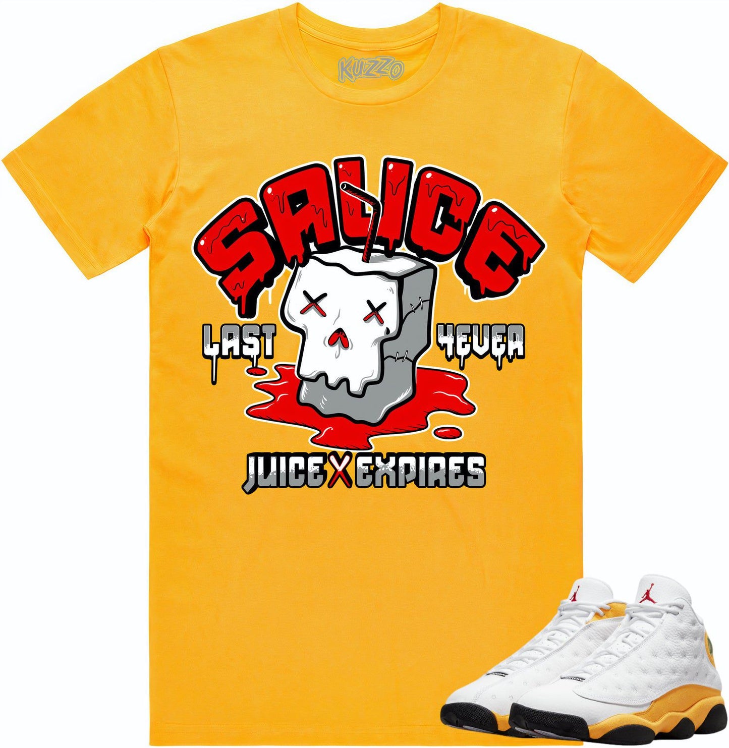 University Gold 13s Shirt - Jordan Retro 13 Sneaker Tees - Sauce