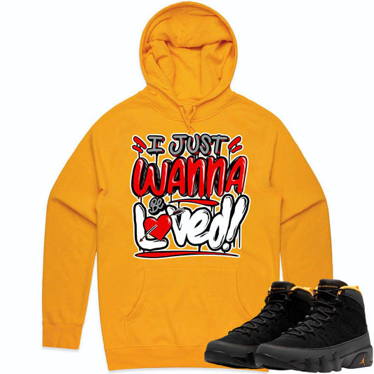 University Gold 9s Hoodie - Jordan 9 Gold Hoodie - Red Loved