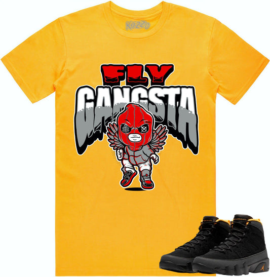 University Gold 9s Shirt - Jordan Retro 9 Sneaker Tees - Fly Gangsta