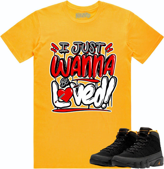 University Gold 9s Shirt - Jordan Retro 9 Sneaker Tees - Loved