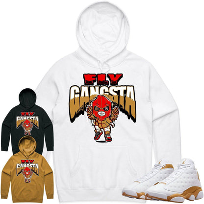 Wheat 13s Hoodie - Jordan Retro 13 Wheat Hoodie - Wheat Fly Gangsta