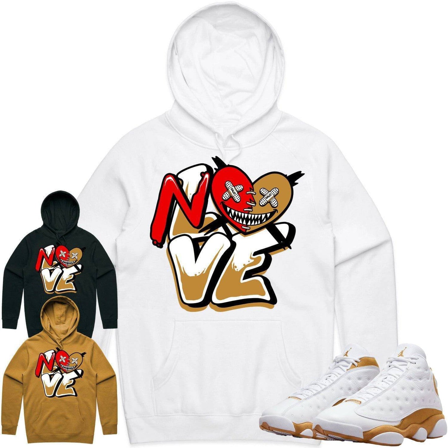 Wheat 13s Hoodie - Jordan Retro 13 Wheat Hoodie - Wheat No Love