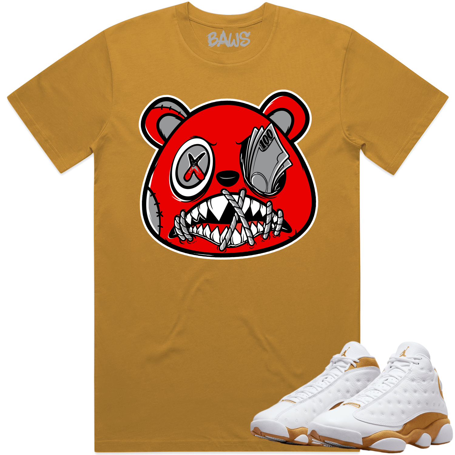 Wheat 13s Shirt - Jordan 13 Wheat Shirts - Angry Money Talks Baws