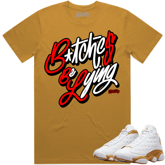 Wheat 13s Shirt - Jordan 13 Wheat Shirts - Red BBL