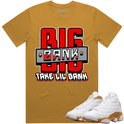 Wheat 13s Shirt - Jordan 13 Wheat Shirts - Red Big Bank