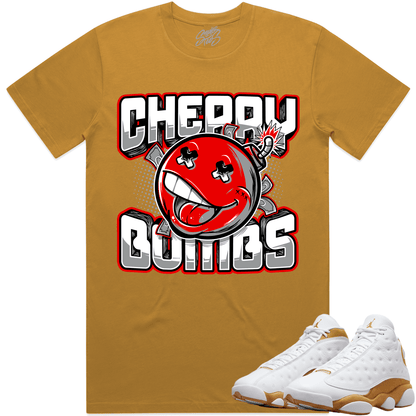 Wheat 13s Shirt - Jordan 13 Wheat Shirts - Red Cherry Bombs