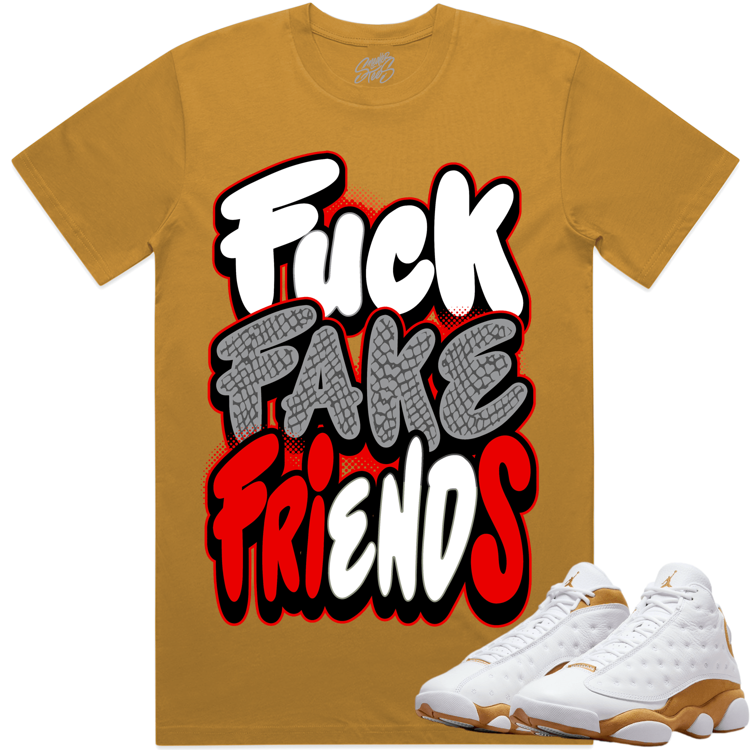 Wheat 13s Shirt - Jordan 13 Wheat Shirts - Red FFF