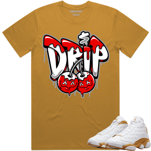 Wheat 13s Shirt - Jordan 13 Wheat Shirts - Red Money Drip