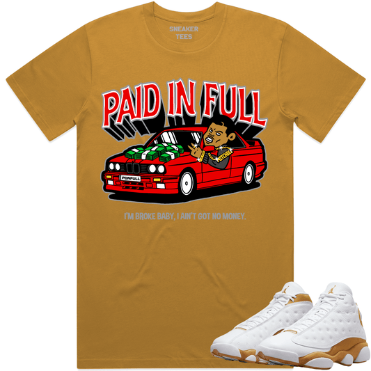 Wheat 13s Shirt - Jordan 13 Wheat Shirts - Red Paid