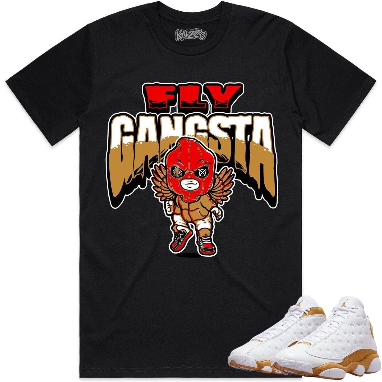 Wheat 13s Shirt - Jordan Retro 13 Wheat Shirts - Wheat Fly Gangsta