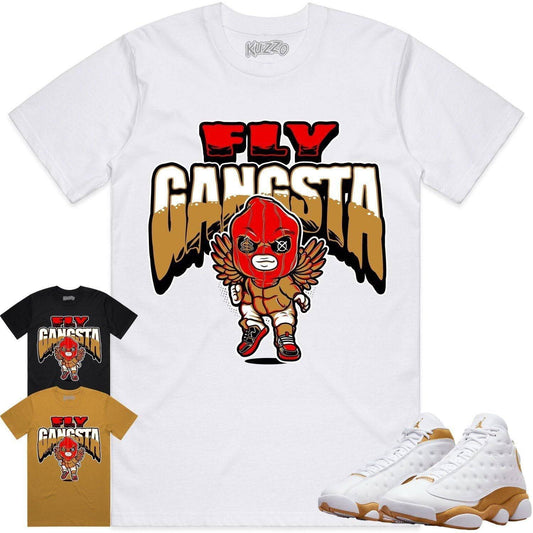 Wheat 13s Shirt - Jordan Retro 13 Wheat Shirts - Wheat Fly Gangsta