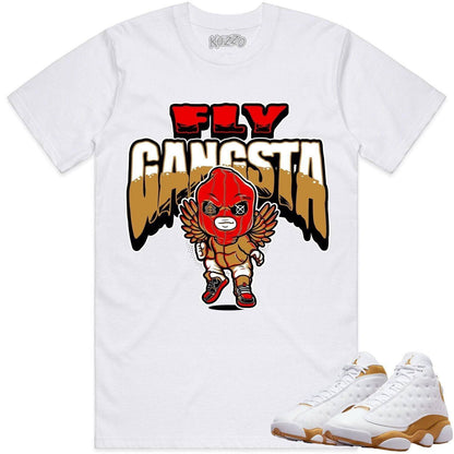 Wheat 13s Shirt - Jordan Retro 13 Wheat Shirts - Wheat Fly Gangsta