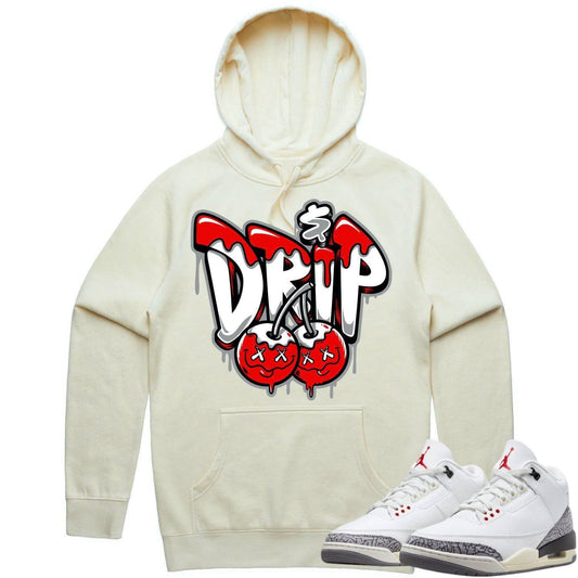 White Cement 3s Hoodie - Jordan 3 Reimagined 3s Hoodie - Money Drip