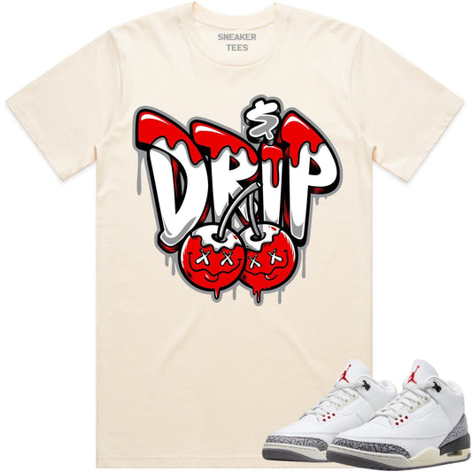 White Cement 3s Shirt - Jordan Retro 3 Reimagined Shirt - Money Drip