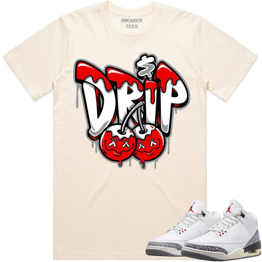 White Cement 3s Shirt - Jordan Retro 3 Reimagined Shirt - Money Drip