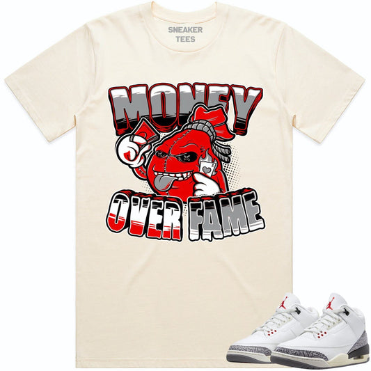 White Cement 3s Shirt - Jordan Retro 3 Reimagined Shirt - Money Fame