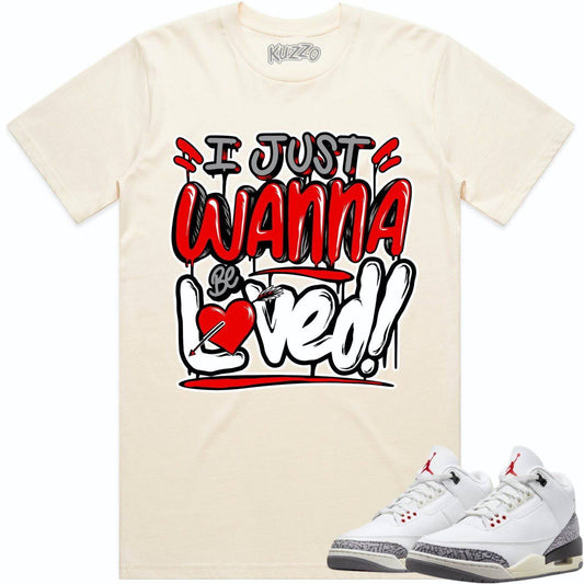 White Cement 3s Shirt - Jordan Retro 3 Reimagined Shirt - Red Loved