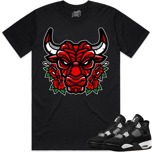 White Thunder 4s Shirt - Jordan 4 White Thunder Shirts - Bully Roses