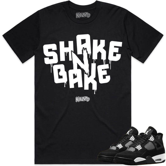 White Thunder 4s Shirts - Jordan Retro 4 Sneaker Tees - Shake N Bake