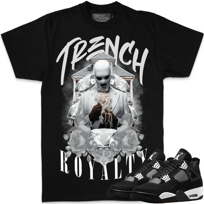 White Thunder 4s Shirts - Jordan Retro 4 Sneaker Tees - Trench