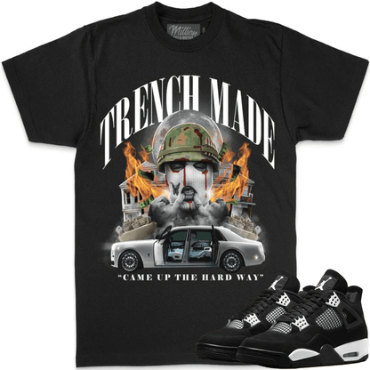 White Thunder 4s Shirts - Jordan Retro 4 Sneaker Tees - Trench Made