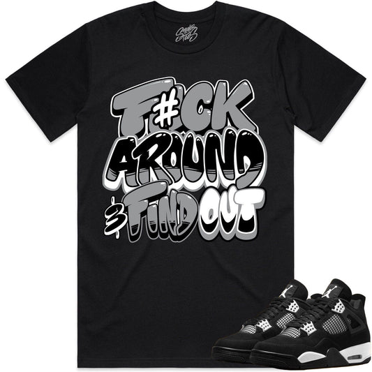 White Thunder 4s Sneaker Tees - Shirt to Match - F#ck