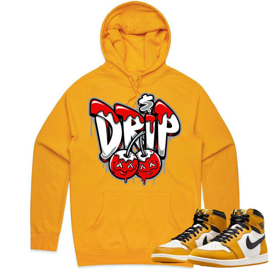 Yellow Ochre 1s Hoodie - Jordan 1 Ochre Hoodie - Money Drip