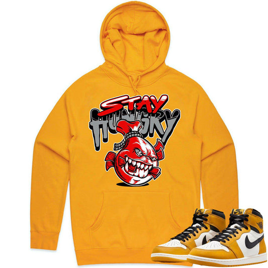 Yellow Ochre 1s Hoodie - Jordan 1 Ochre Hoodie - Stay Hungry