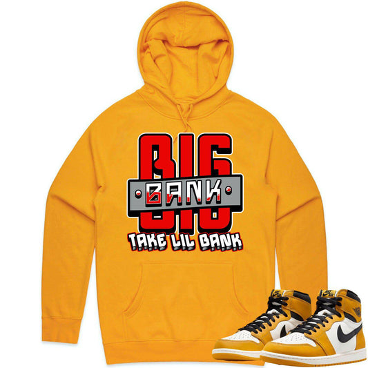 Yellow Ochre 1s Hoodie - Jordan 1 Ochre Yellow Hoodie - Red Big Bank