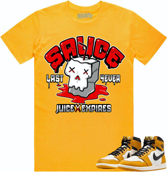 Yellow Ochre 1s Shirt - Jordan Retro 1 Ochre Sneaker Tees - Sauce