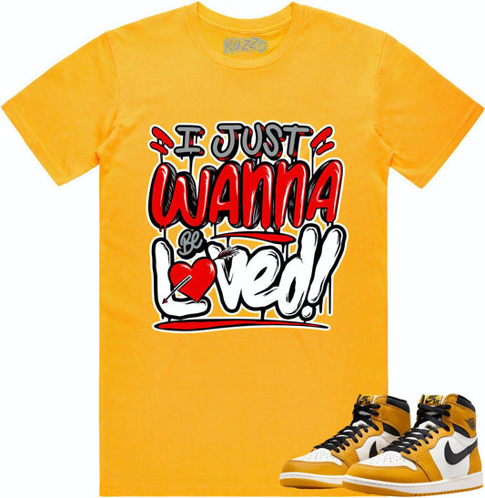 Yellow Ochre 1s Shirt - Jordan Retro 1 Sneaker Tees - Loved