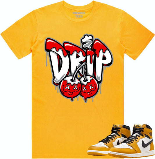 Yellow Ochre 1s Shirt - Jordan Retro 1 Sneaker Tees - Money Drip