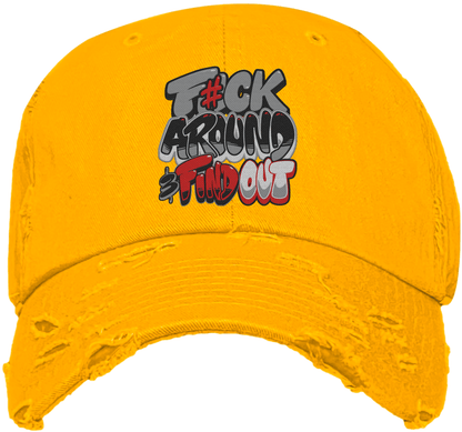 Yellow Ochre 6s Dad Hat - Jordan 6 Ochre 6s Hats - Red F#ck