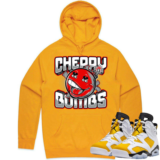 Yellow Ochre 6s Hoodie - Jordan 6 Ochre Hoodie - Cherry Bombs