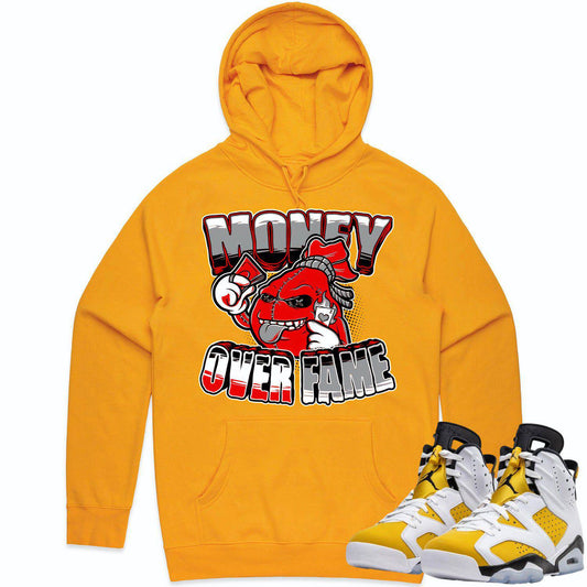 Yellow Ochre 6s Hoodie - Jordan 6 Ochre Hoodie - Money over Fame