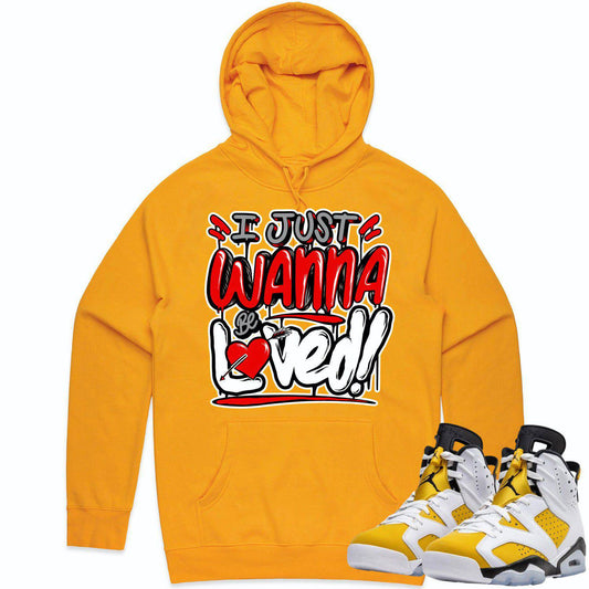 Yellow Ochre 6s Hoodie - Jordan 6 Yellow Ochre Hoodie - Red Loved