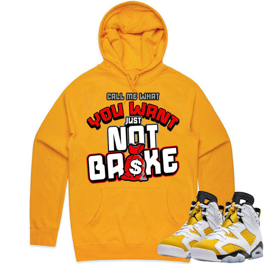 Yellow Ochre 6s Hoodie - Jordan 6 Yellow Ochre Hoodie - Red Not Broke