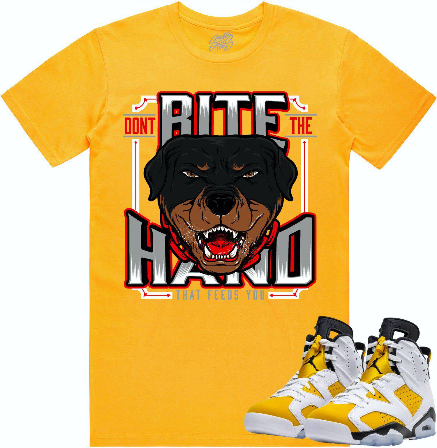 Yellow Ochre 6s Shirt - Jordan Retro 6 Ochre Sneaker Tees - Dont Bite