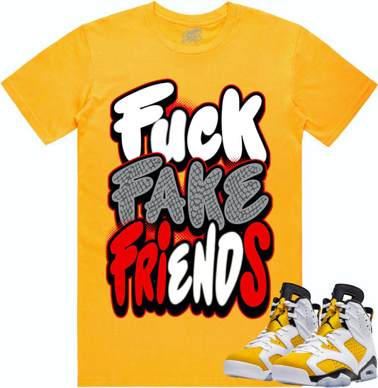 Yellow Ochre 6s Shirt - Jordan Retro 6 Ochre Sneaker Tees - FFF