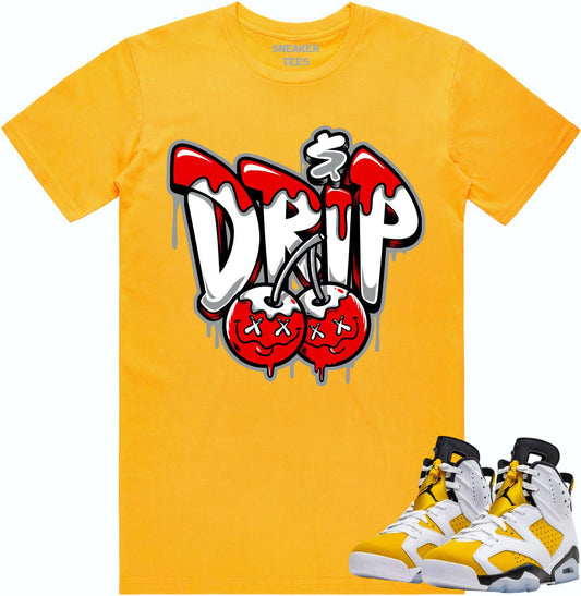 Yellow Ochre 6s Shirt - Jordan Retro 6 Ochre Sneaker Tees - Money Drip