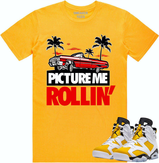 Yellow Ochre 6s Shirt - Jordan Retro 6 Ochre Sneaker Tees - Red Picture