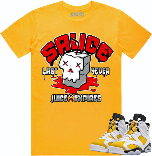 Yellow Ochre 6s Shirt - Jordan Retro 6 Ochre Sneaker Tees - Sauce